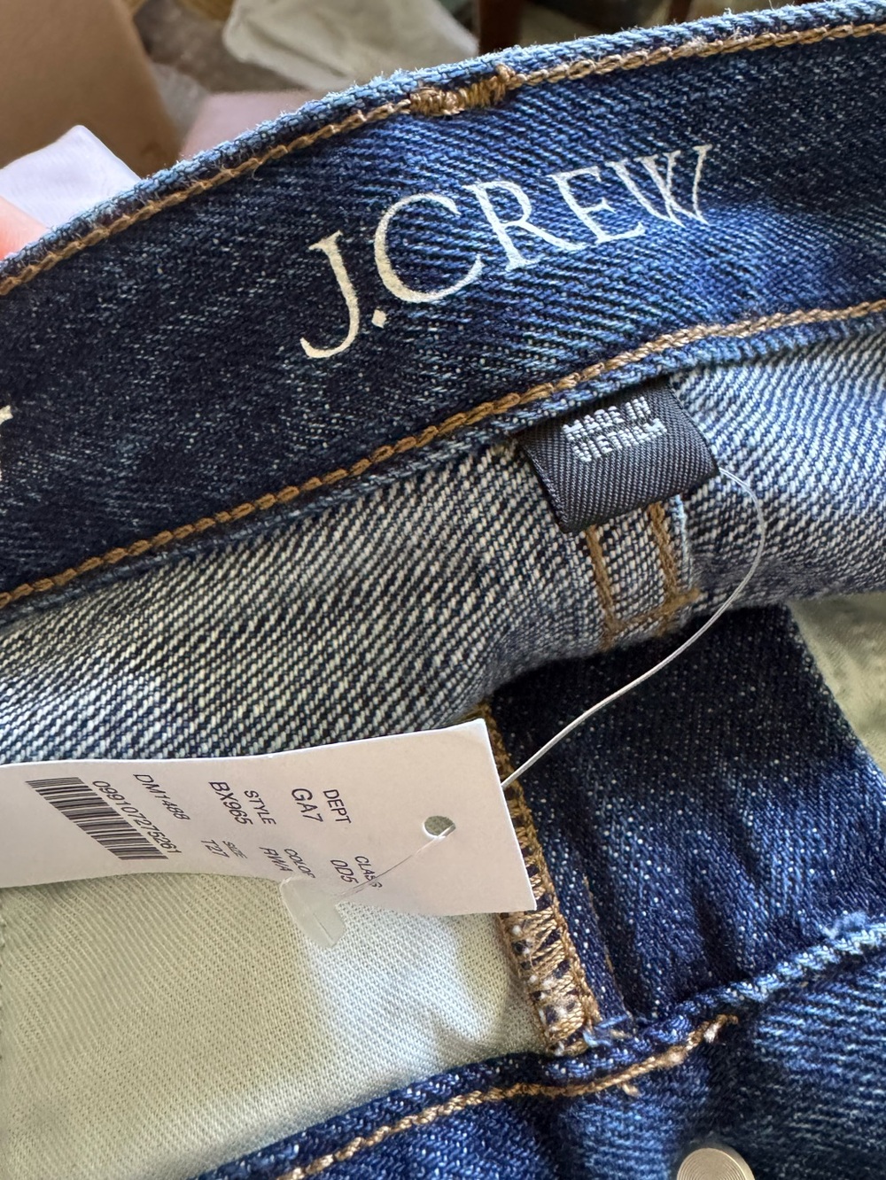 Jcrew Low Rise Wide Leg Jeans Dark Rinse Wash Denim Womens 27 Tall NWT - Picture 7 of 11